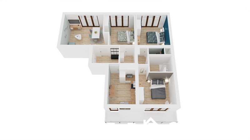 Chambre - 12 m² - 1 pièce