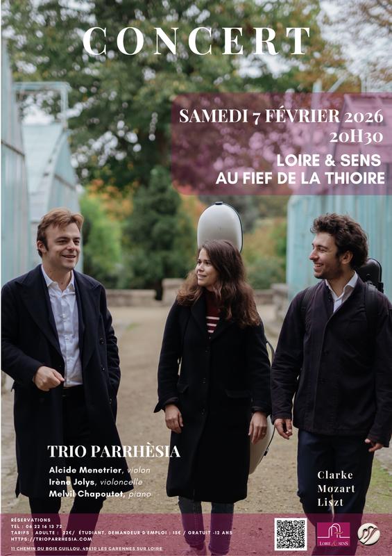 Le Trio Parrhèsia est de retour en Anjou le 7 février 2026