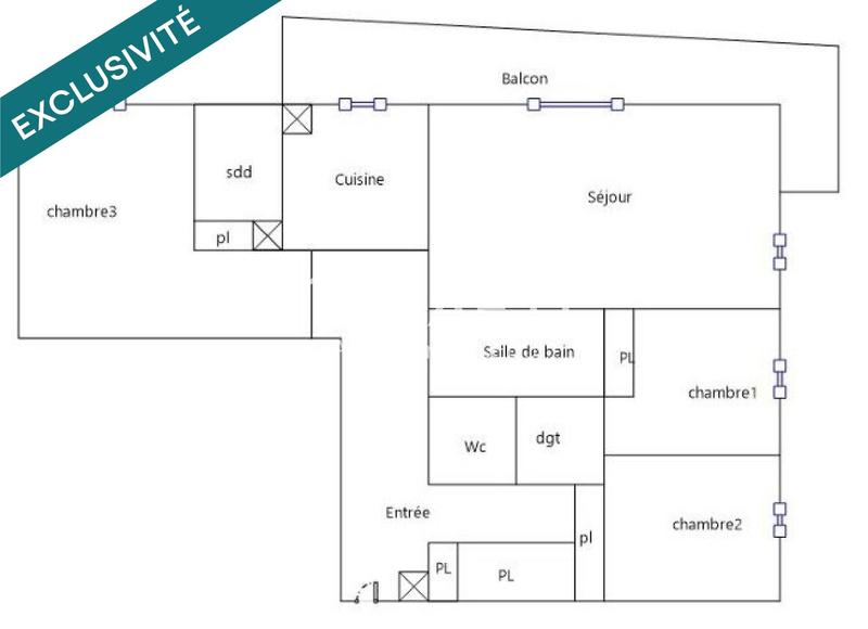 Appartement - 98 m² - 4 pièces