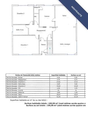 Maison - 101 m² - 4 pièces