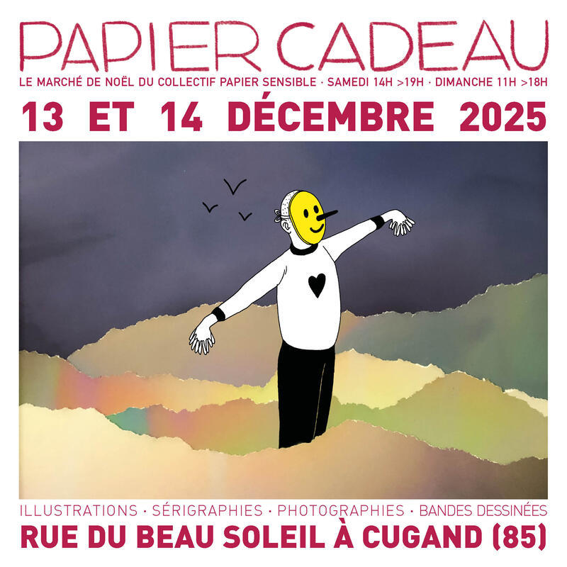 Papier cadeau - le marché de noël du collectif papier sensible