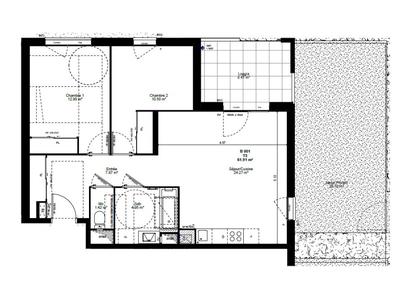 Appartement - 61 m² - 3 pièces