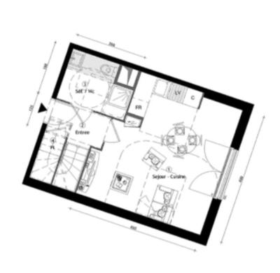 Duplex - 63 m² - 3 pièces