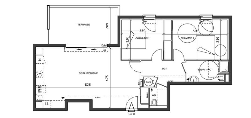 Appartement - 3 pièces