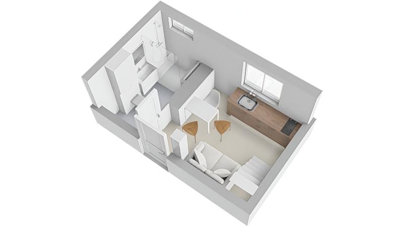 Appartement - 28 m² - 2 pièces