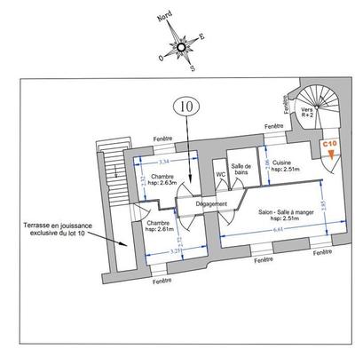 Appartement - 49 m² - 3 pièces