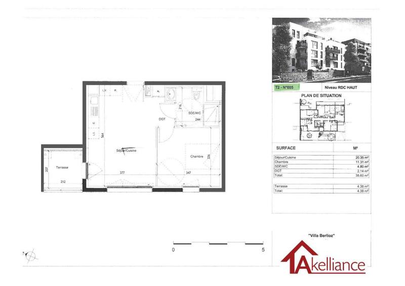 Appartement - 38 m² - 2 pièces