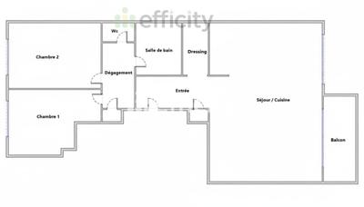 Appartement - 78 m² - 3 pièces