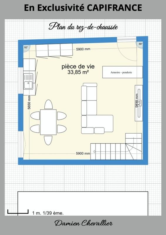 Maison - 62 m² - 3 pièces