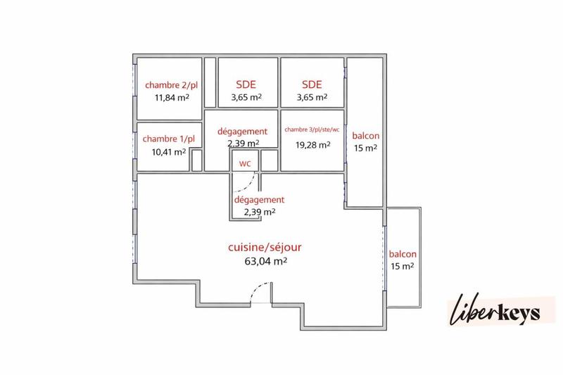 Appartement - 130 m² - 4 pièces