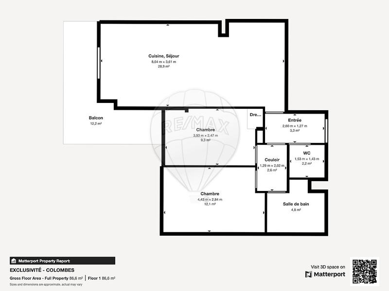 Appartement - 62 m² - 3 pièces