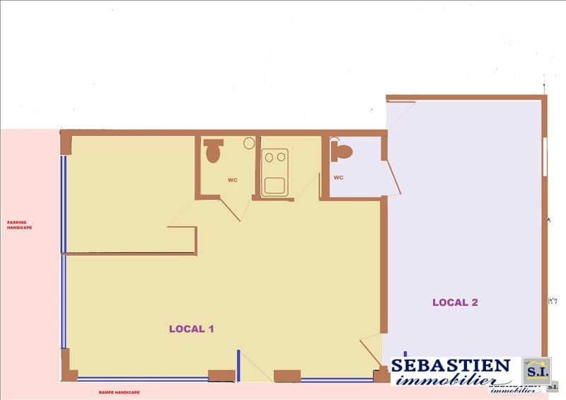 Local commercial - 46 m² - 4 pièces