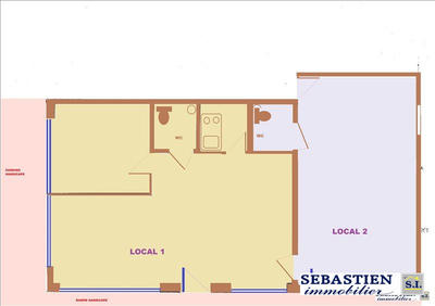 Local commercial - 46 m² - 4 pièces