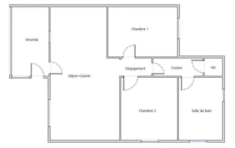 Maison - 60 m² - 3 pièces