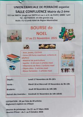 Bourse de noël et puériculture