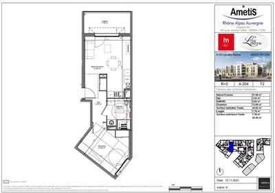 Appartement - 44 m² - 2 pièces