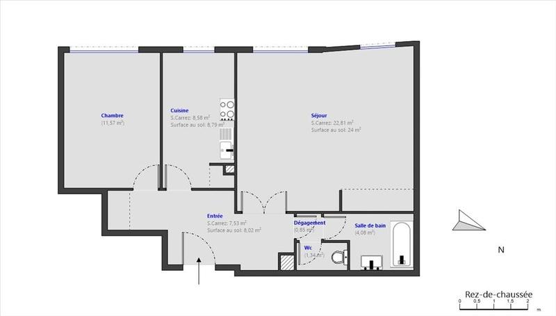 Appartement - 58 m² - 2 pièces