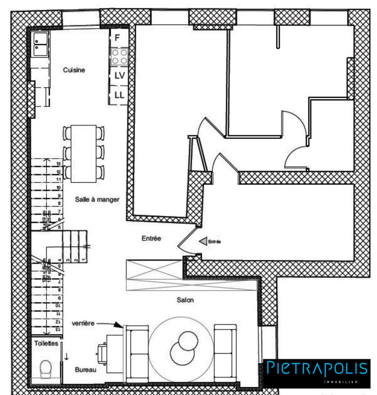 Duplex - 88 m² - 3 pièces