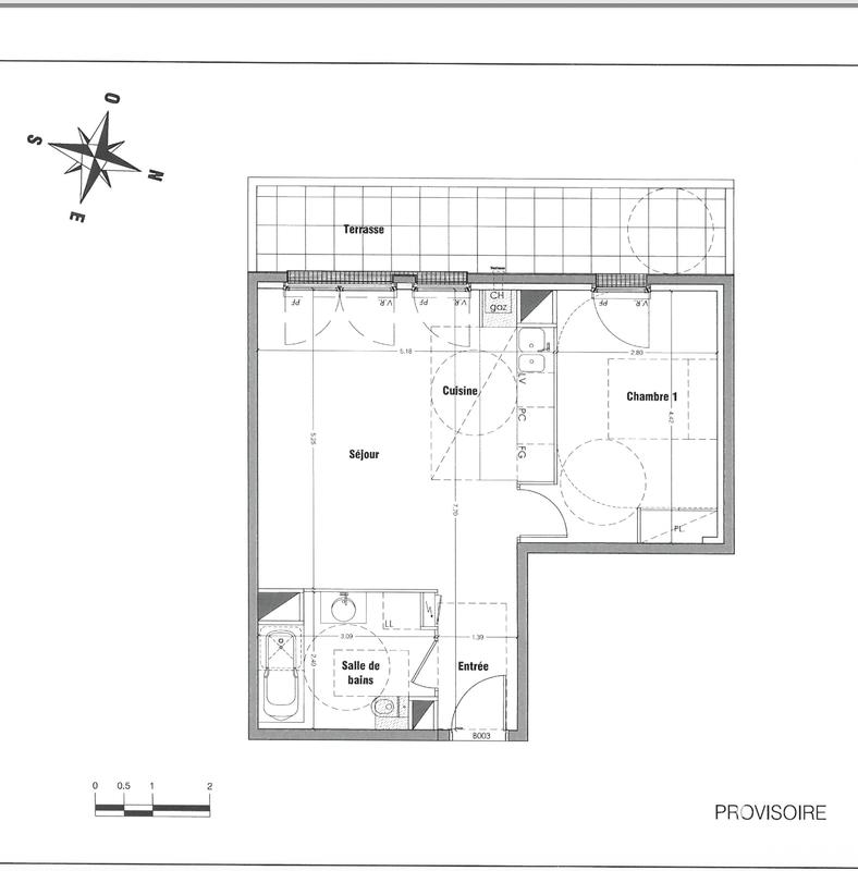 Appartement - 49 m² - 2 pièces