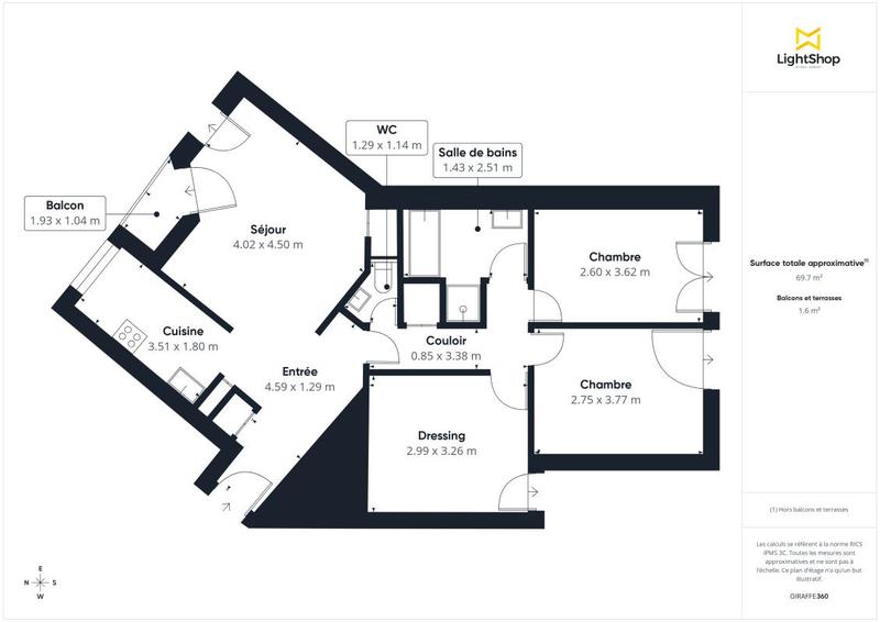 Appartement - 71 m² - 4 pièces