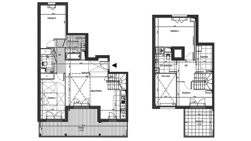 Duplex - 119 m² - 5 pièces
