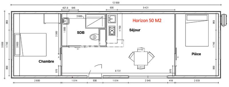 Maison - 15 m² - 1 pièce