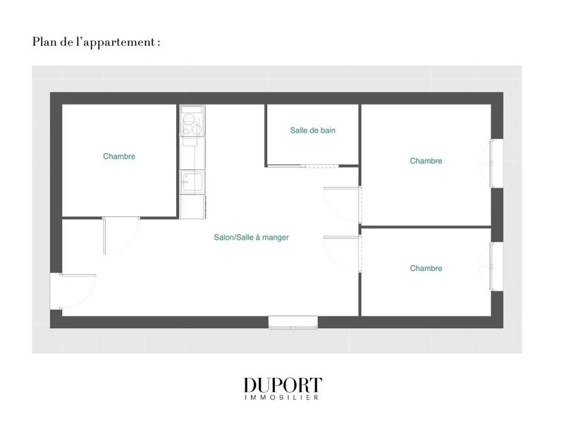 Appartement - 48 m² - 4 pièces