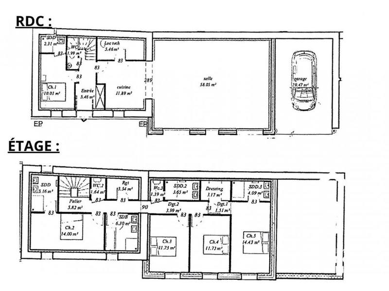 Maison - 180 m² - 7 pièces