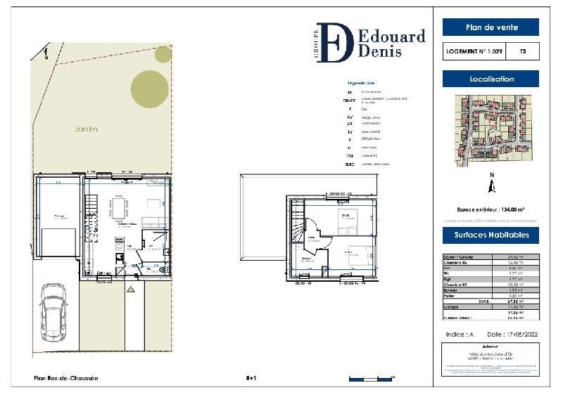 Maison - 68 m² - 3 pièces