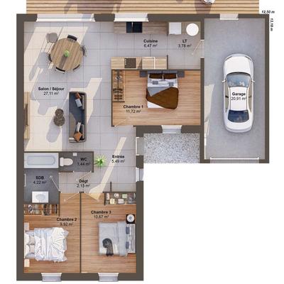 Maison - 83 m² - 5 pièces