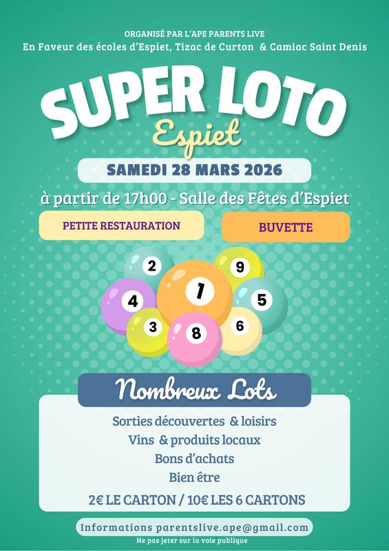 Loto Ape Parents Live à Espiet