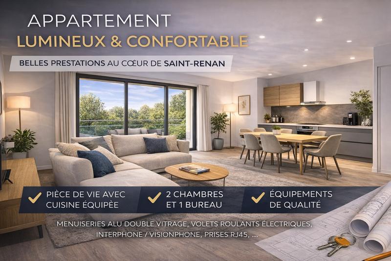 Appartement - 80 m² - 3 pièces