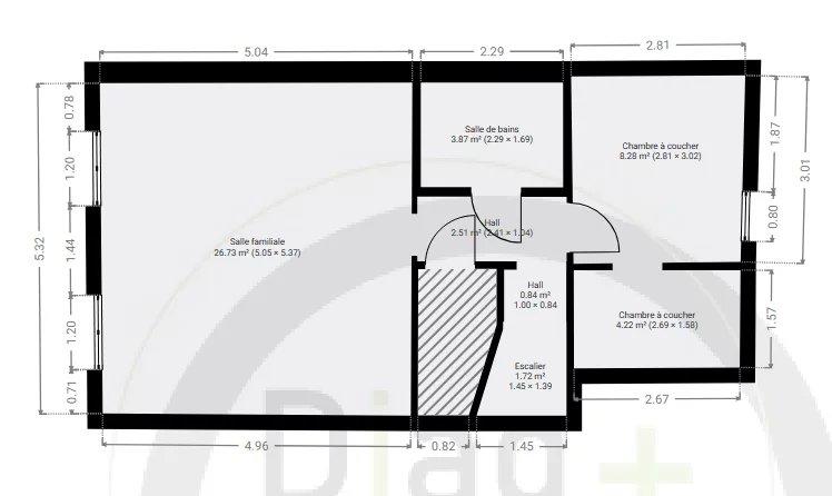 Appartement - 59 m² - 3 pièces
