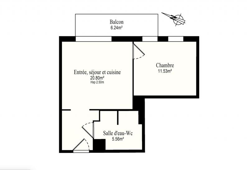 Appartement - 38 m² - 2 pièces