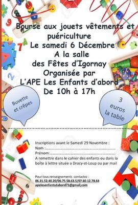 Bourse aux jouets, puériculture et vêtements