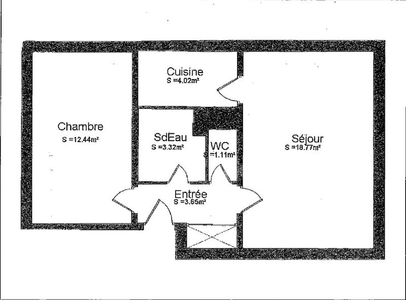 Appartement - 44 m² - 2 pièces