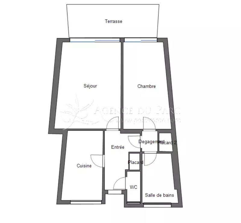 Appartement - 54 m² - 2 pièces