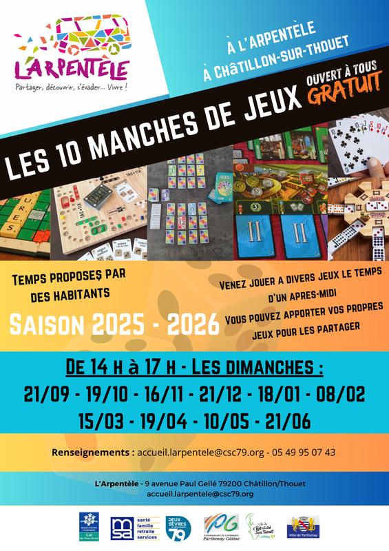 Les 10 manches de jeux