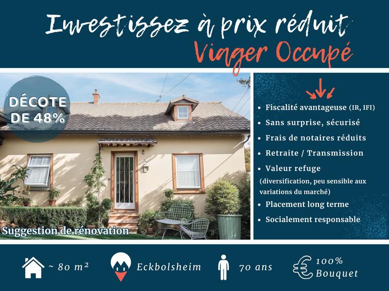 Viager - Corps de ferme - 79 m² - 4 pièces