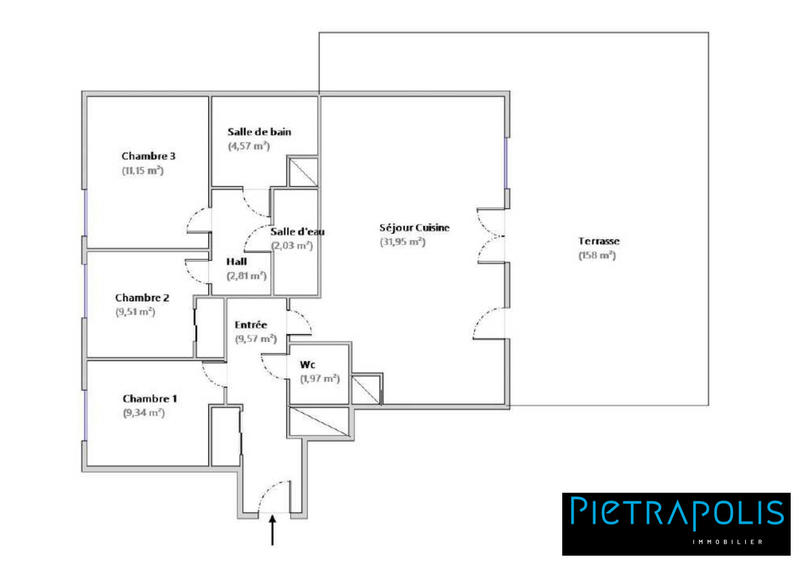 Appartement - 83 m² - 4 pièces
