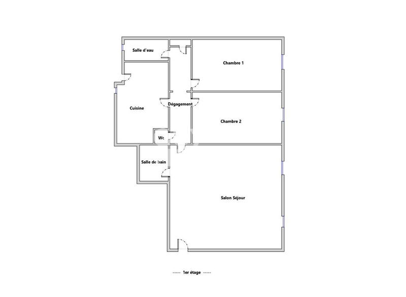 Appartement - 72 m² - 3 pièces