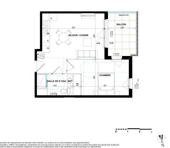 Appartement - 42 m² - 2 pièces