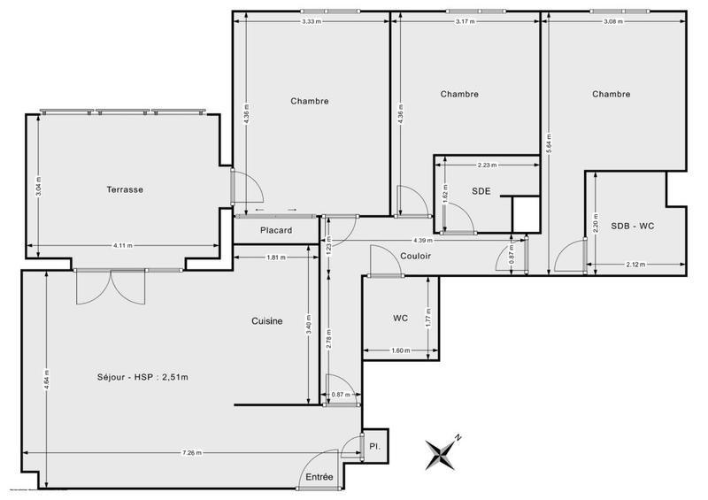 Appartement - 84 m² - 4 pièces
