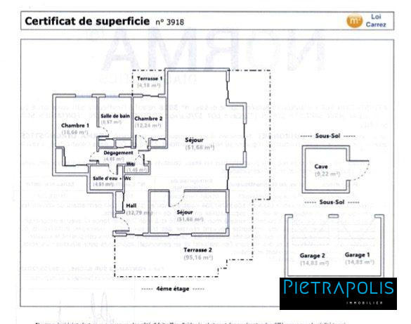 Appartement - 132 m² - 5 pièces