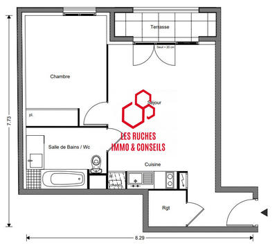 Appartement - 44 m² - 2 pièces