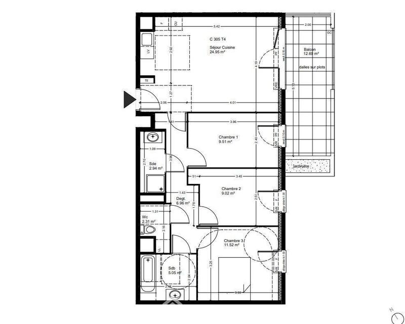 Appartement - 86 m² - 4 pièces