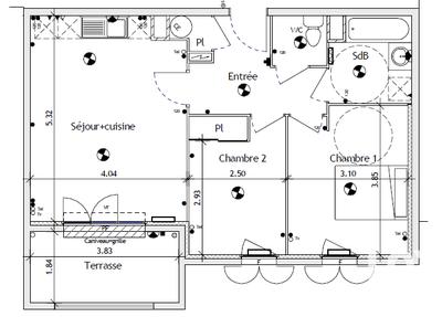 Appartement - 55 m² - 3 pièces