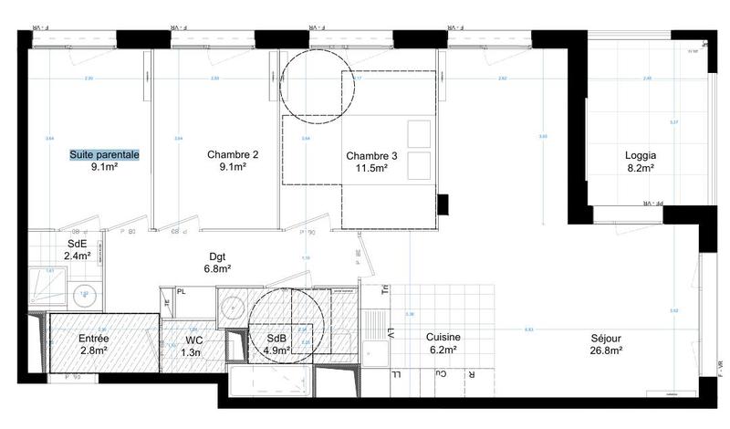Appartement - 81 m² - 4 pièces