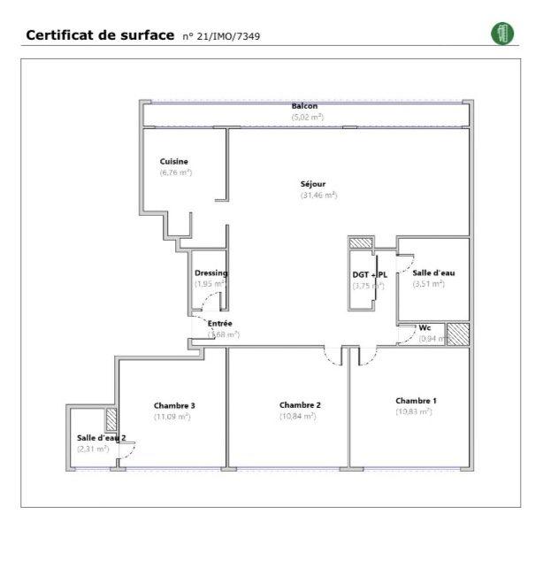 Appartement - 85 m² - 4 pièces