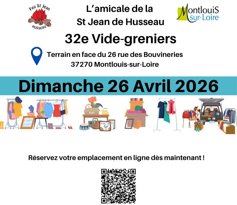 32ème édition du vide-greniers de l'amicale de la saint jean de husseau
